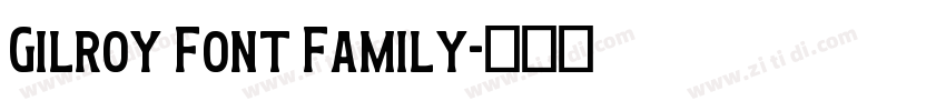 Gilroy Font Family字体转换